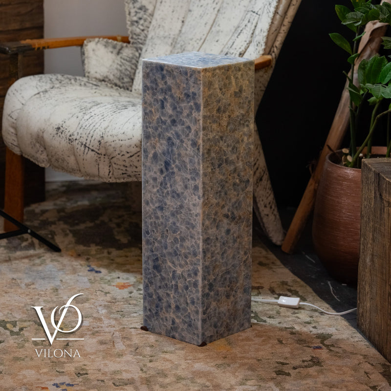 Arctic Onyx Floor Lamp - Small - 27.5"H x 8"W - Square - #4, photo 9 of 10
