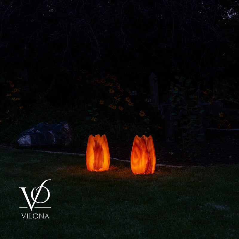 Miami Sunset Onyx Crown Lamps - Sculptural Natural Stone Pair, photo 13 of 31