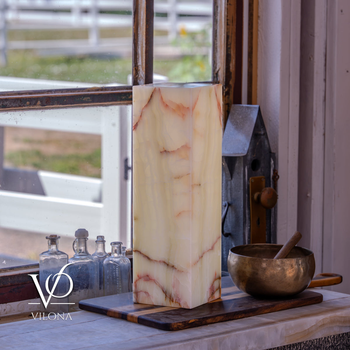 Bamboo Onyx Table Lamp – Light Edition #1 – 19.75" Tall × 6" Wide, photo 17 of 17