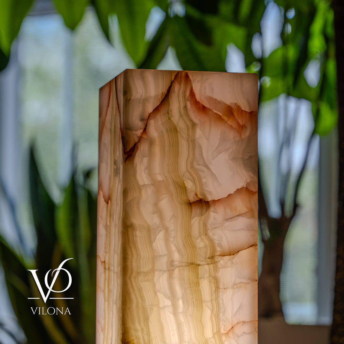 Bamboo Onyx Table Lamp – Light Edition #1 – 19.75" Tall × 6" Wide, photo 9 of 17
