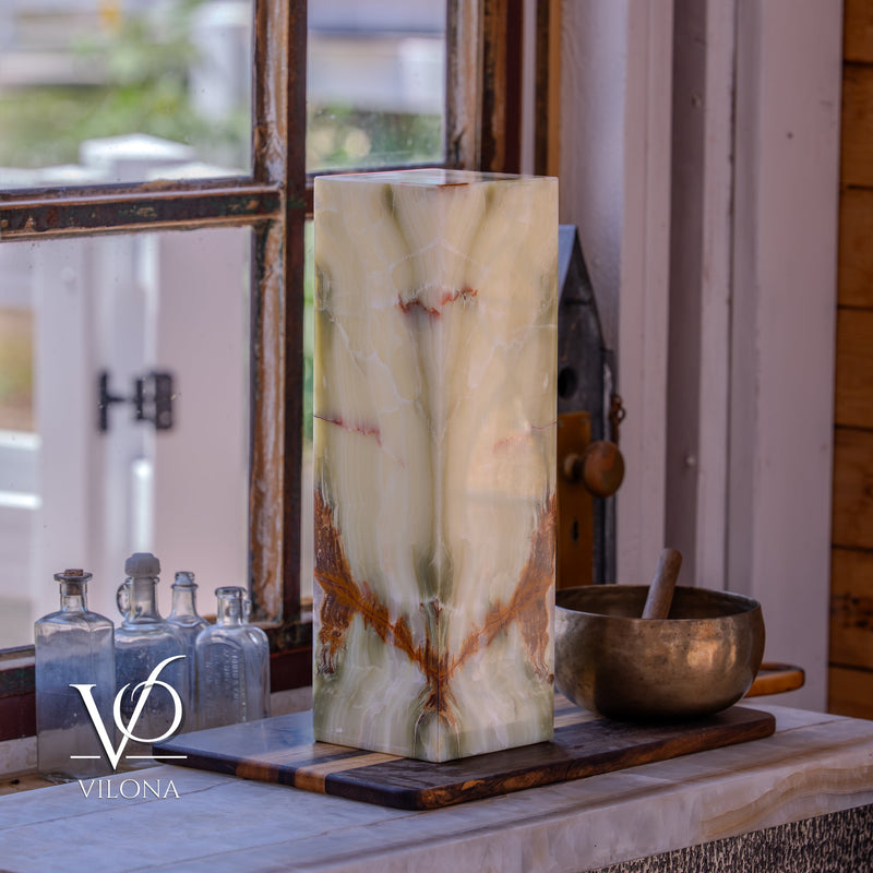 Bamboo Onyx Table Lamp – Dark Edition #1 – 19.75" Tall × 6" Wide, photo 14 of 19