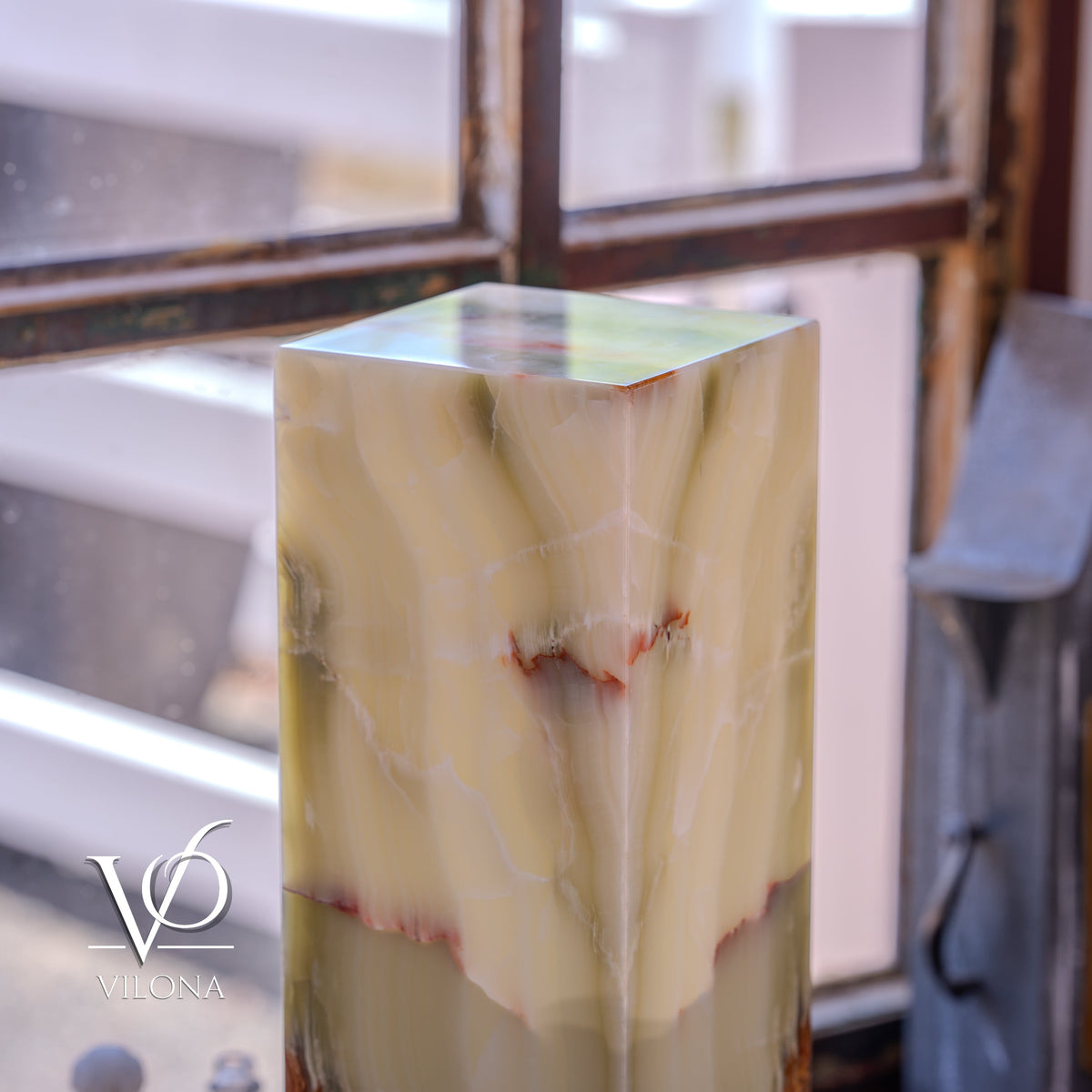 Bamboo Onyx Table Lamp – Dark Edition #1 – 19.75" Tall × 6" Wide, photo 18 of 19