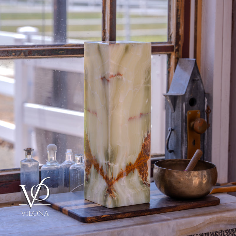 Bamboo Onyx Table Lamp – Dark Edition #1 – 19.75" Tall × 6" Wide, photo 12 of 19
