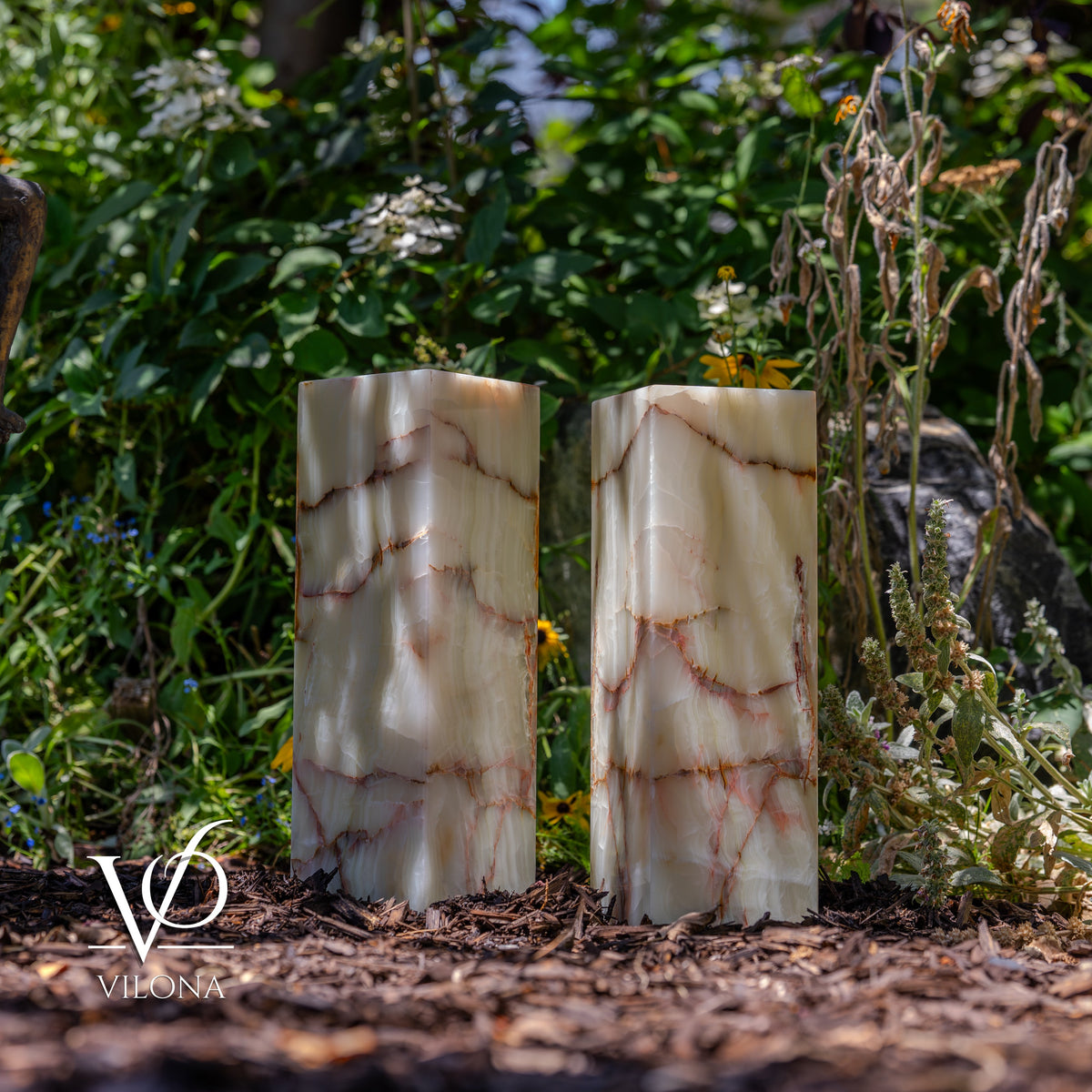 Bamboo Onyx Table Lamp Pair – Light Edition #2 – 19.75" Tall × 6" Wide Each, photo 13 of 18