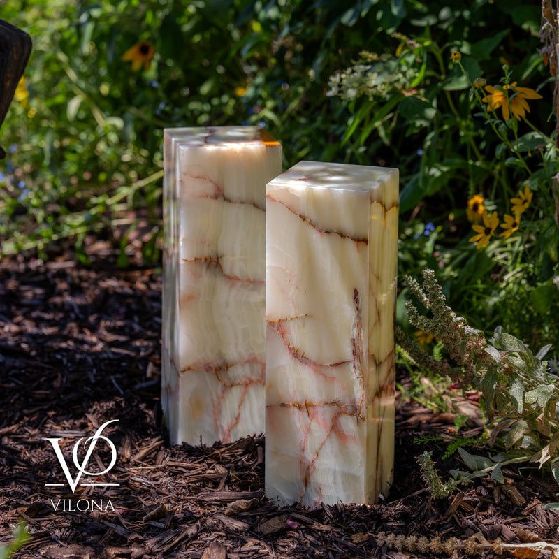 Bamboo Onyx Table Lamp Pair – Light Edition #2 – 19.75" Tall × 6" Wide Each, photo 2 of 18
