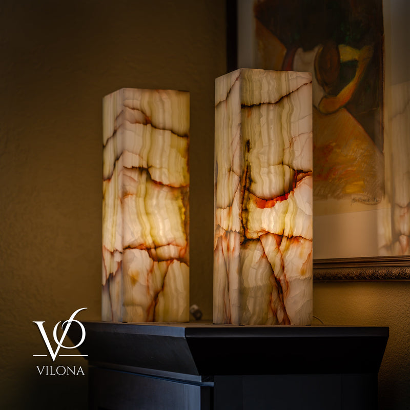 Bamboo Onyx Table Lamp Pair – Light Edition #2 – 19.75" Tall × 6" Wide Each, photo 11 of 18