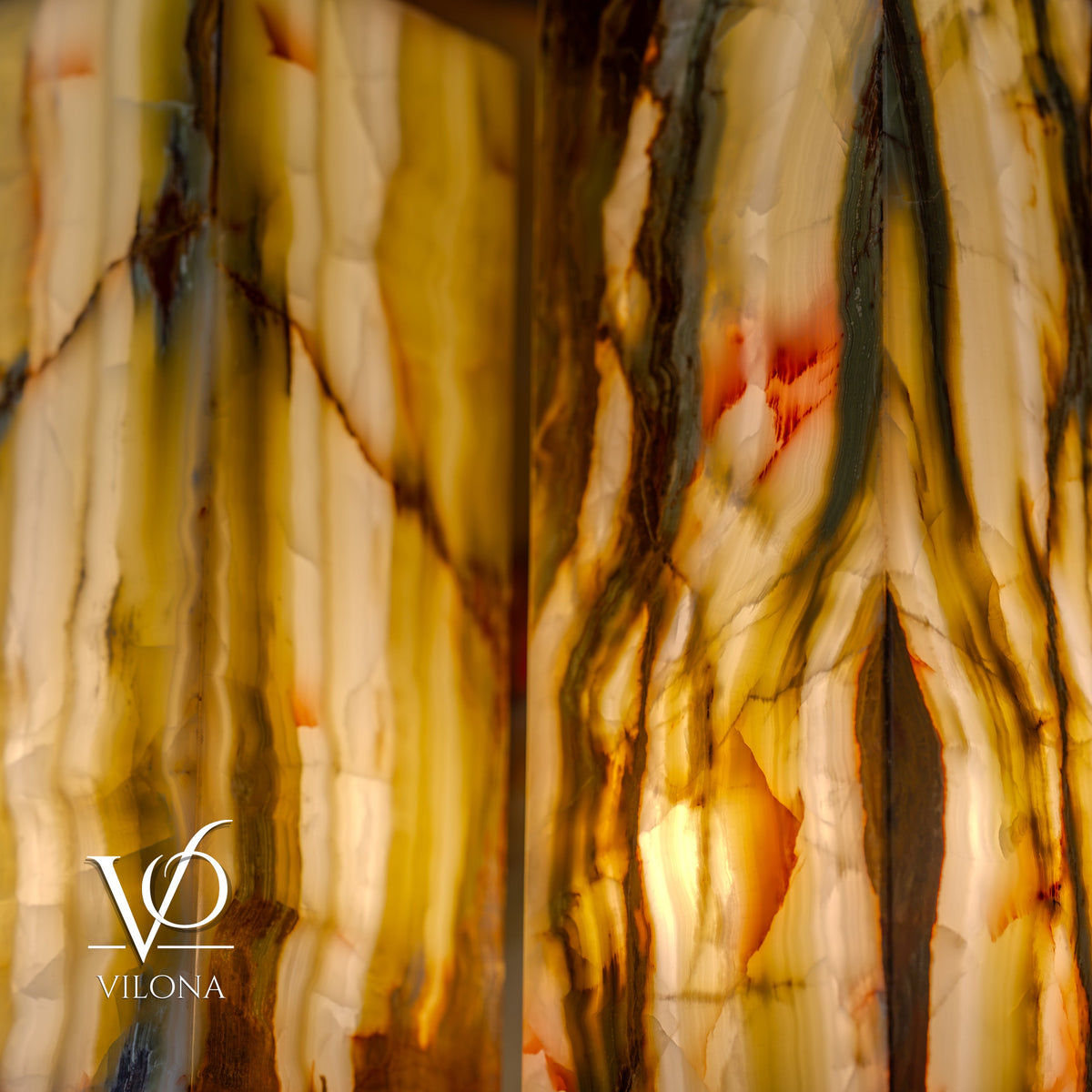 Bamboo Onyx Table Lamp Pair – Dark Edition #2 – 19.75" Tall × 6" Wide Each, photo 19 of 19