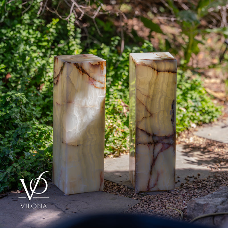 Bamboo Onyx Table Lamp Pair – Light Edition #3 – 19.75" Tall × 6" Wide Each, photo 9 of 14
