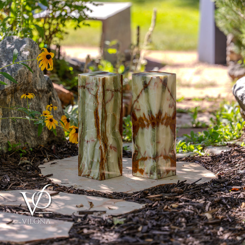 Bamboo Onyx Table Lamp Pair – Dark Edition #3 – 19.75" Tall × 6" Wide Each, photo 3 of 18