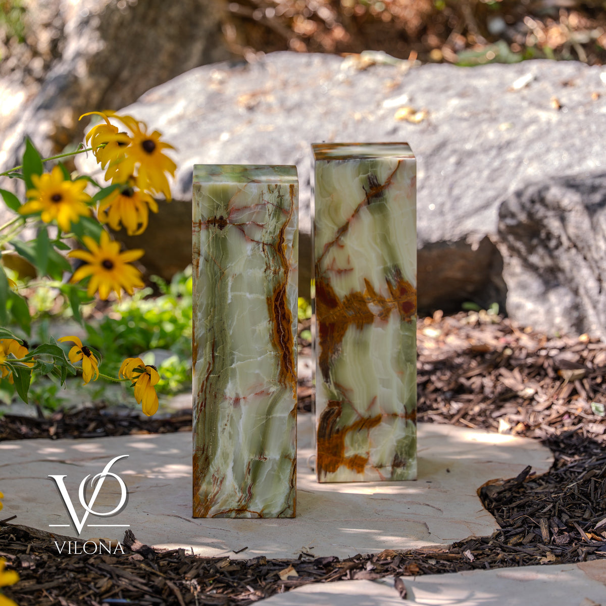 Bamboo Onyx Table Lamp Pair – Dark Edition #3 – 19.75" Tall × 6" Wide Each, photo 7 of 18