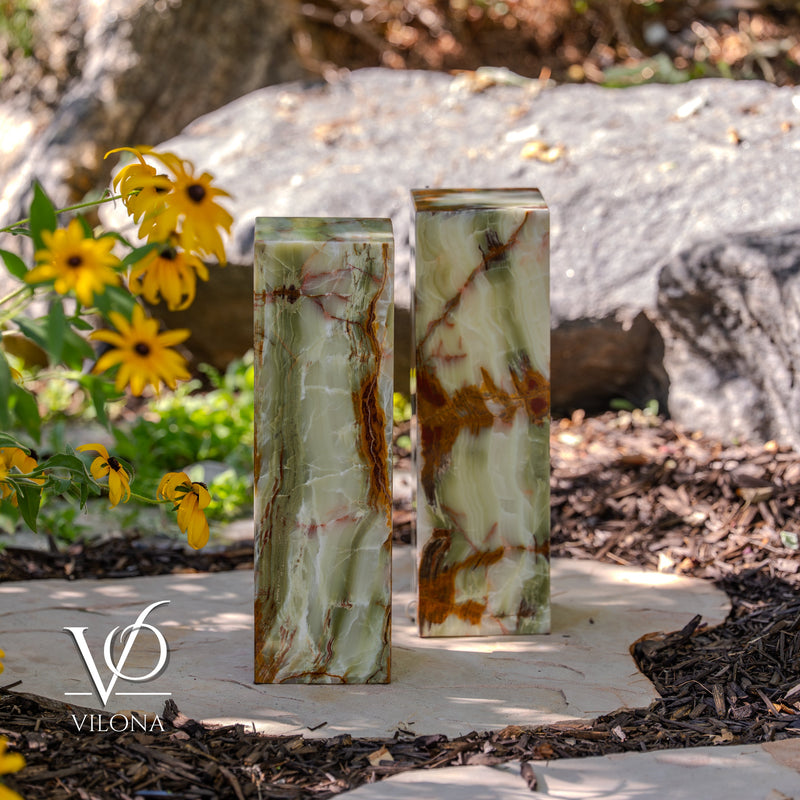 Bamboo Onyx Table Lamp Pair – Dark Edition #3 – 19.75" Tall × 6" Wide Each, photo 7 of 18