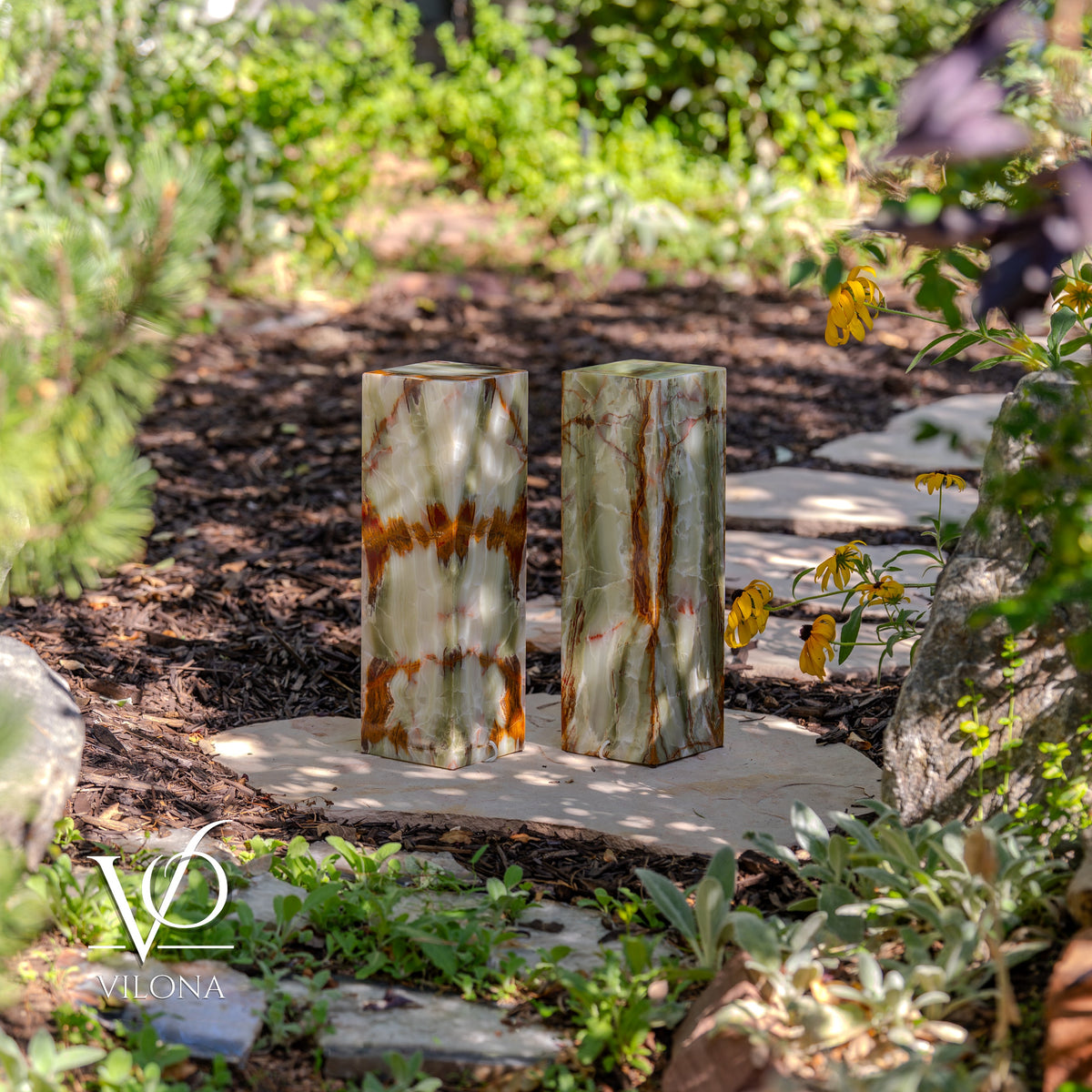 Bamboo Onyx Table Lamp Pair – Dark Edition #3 – 19.75" Tall × 6" Wide Each, photo 9 of 18