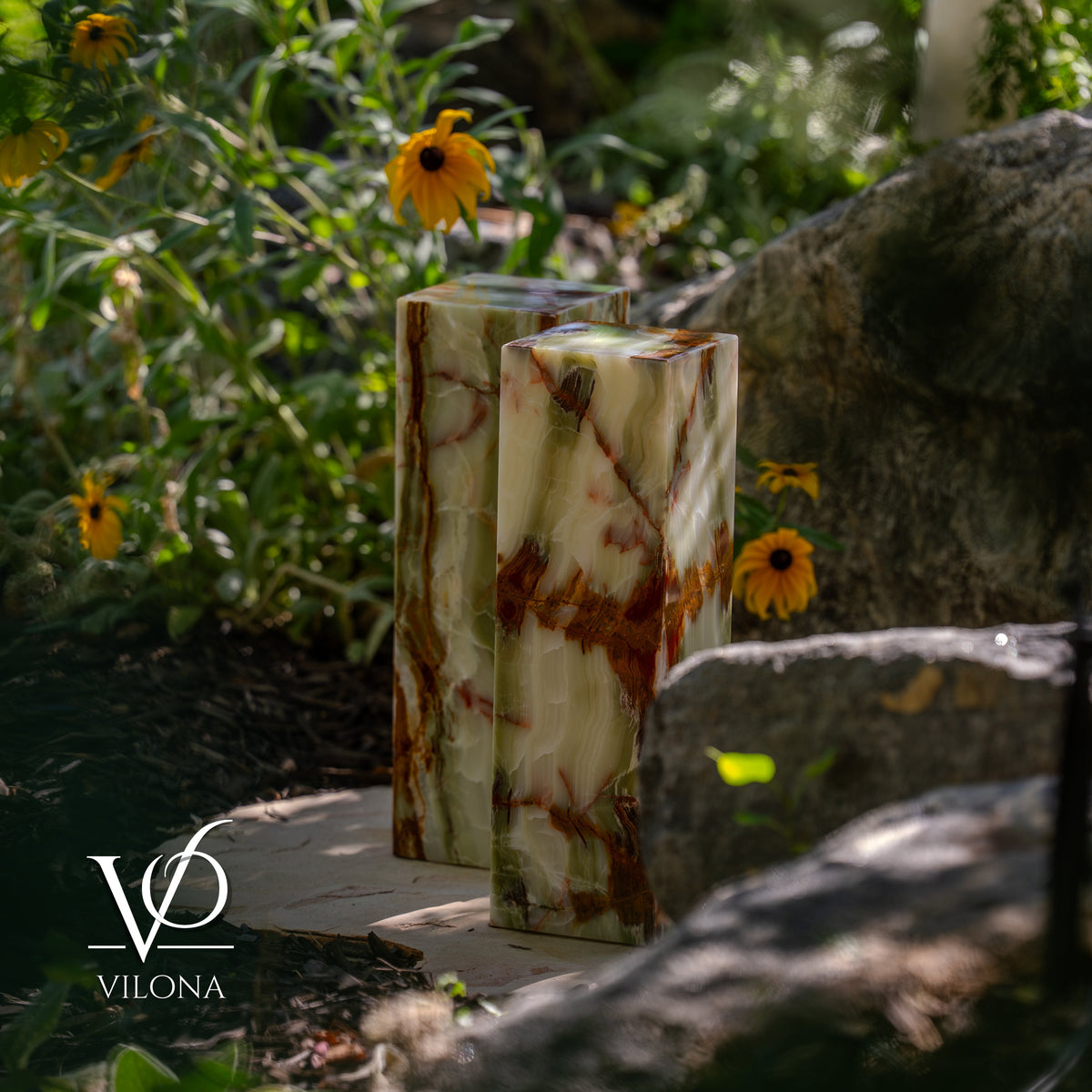 Bamboo Onyx Table Lamp Pair – Dark Edition #3 – 19.75" Tall × 6" Wide Each, photo 12 of 18