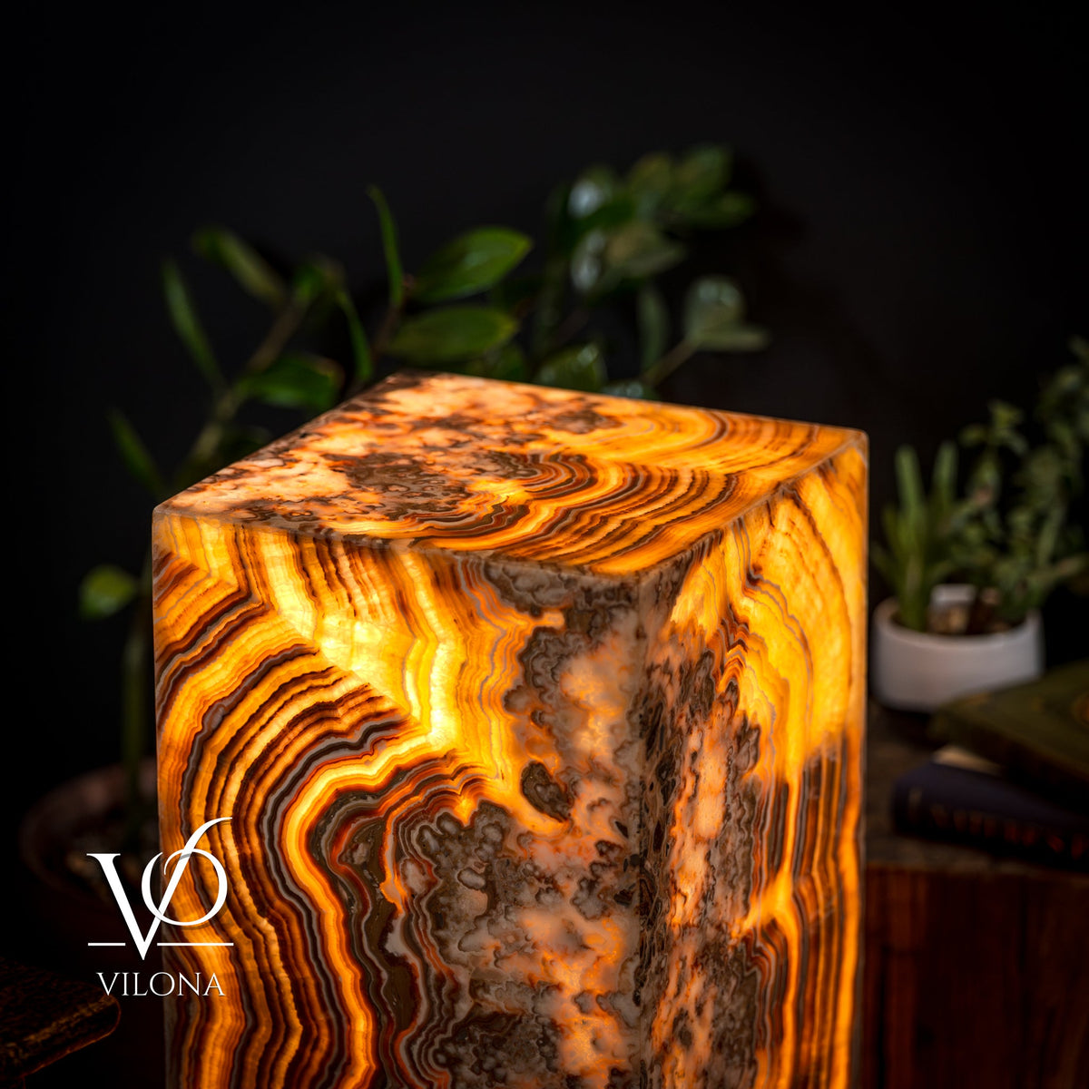 Honeycomb Onyx Floor Lamp -Exotic - Small - 32” H x 12"W - Square - #2, photo 13 of 16