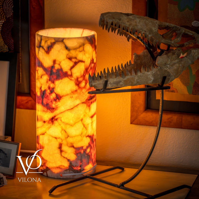 Onyx Table Lamp - Divina Claire 18" Tall, x 8" Diameter (Large #3), photo 10 of 13