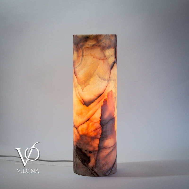 Onyx Table Lamp - Divina Claire 18" Tall, x 5.5" Diameter (Medium #3), photo 2 of 8