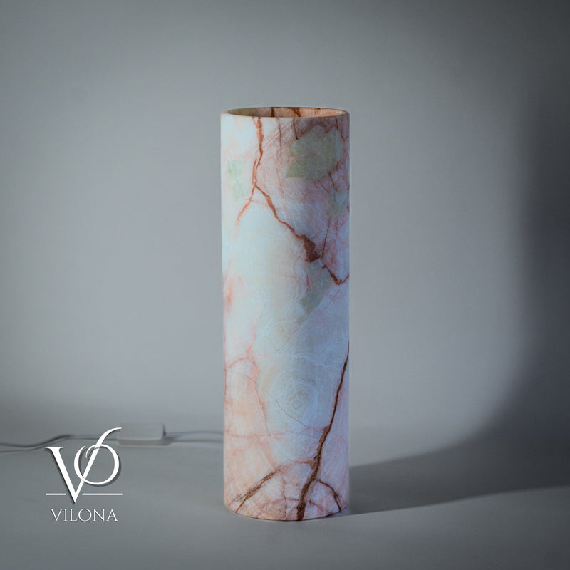Onyx Table Lamp - Divina Claire 18" Tall, x 5.5" Diameter (Medium #3), photo 7 of 8