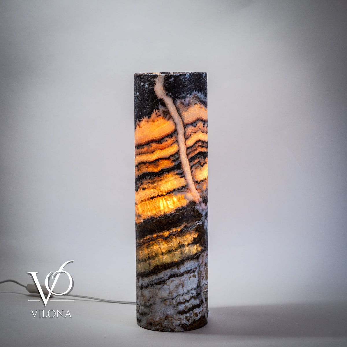 Aqua Onyx Lamp -  20" Tall, x 5.5" Diameter - (Medium #27), photo 7 of 8