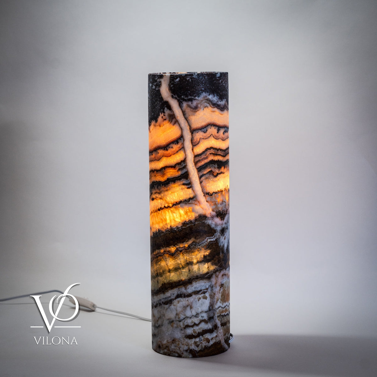Aqua Onyx Lamp -  20" Tall, x 5.5" Diameter - (Medium #27), photo 4 of 8