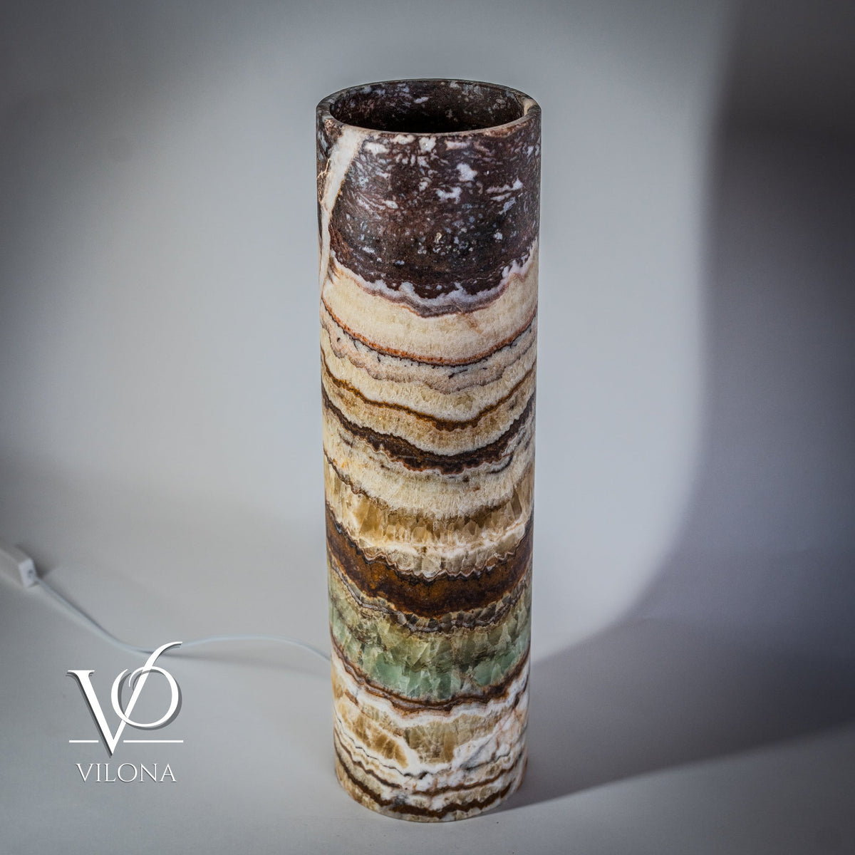 Aqua Onyx Lamp -  20" Tall, x 5.5" Diameter - (Medium #27), photo 8 of 8