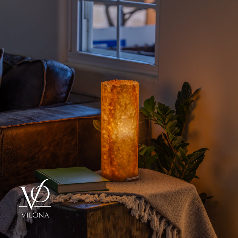 Aqua Onyx - 12" Tall, x 4.5" Diameter (Small Live Edge Table Lamp #1), photo 8 of 10