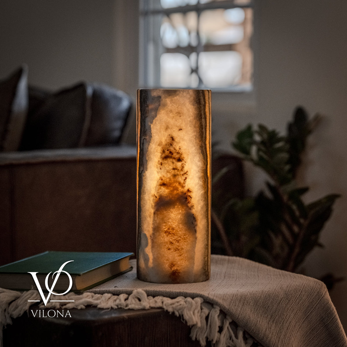 Sahara Onyx - 12" Tall, x 4.5" Diameter (Small Table Lamp #1), photo 2 of 10