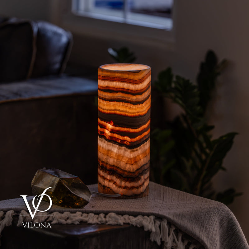 Sahara Onyx - 12" Tall, x 4.5" Diameter (Small Table Lamp #2), photo 7 of 10