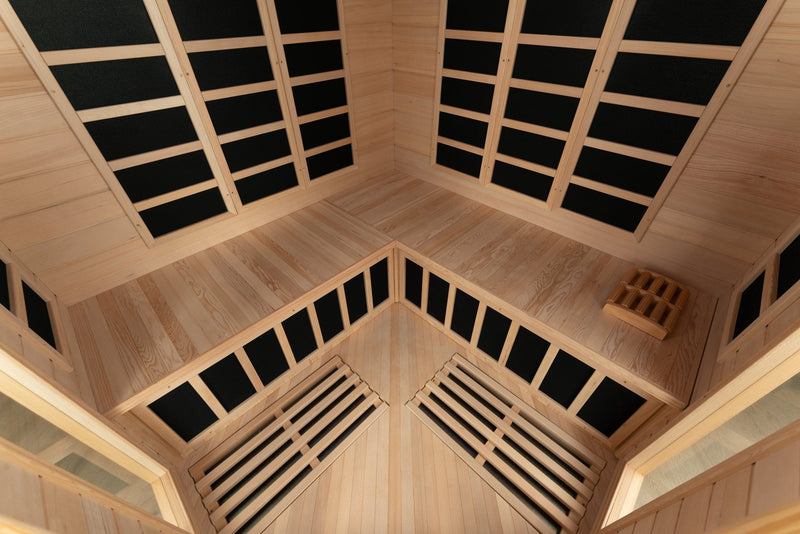 Blisspod | Vienna | Corner Spacious Far Infrared Sauna | Canadian Hemlock Wood | Ultra Low EMF | 12 Heaters | 4-5 Persons, photo 2 of 7