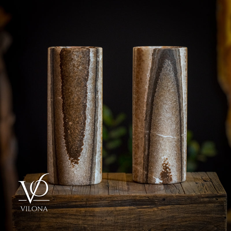 Sahara Onyx - 12" Tall, x 4.5" Diameter (Small Table Lamp Pair #2), photo 9 of 10