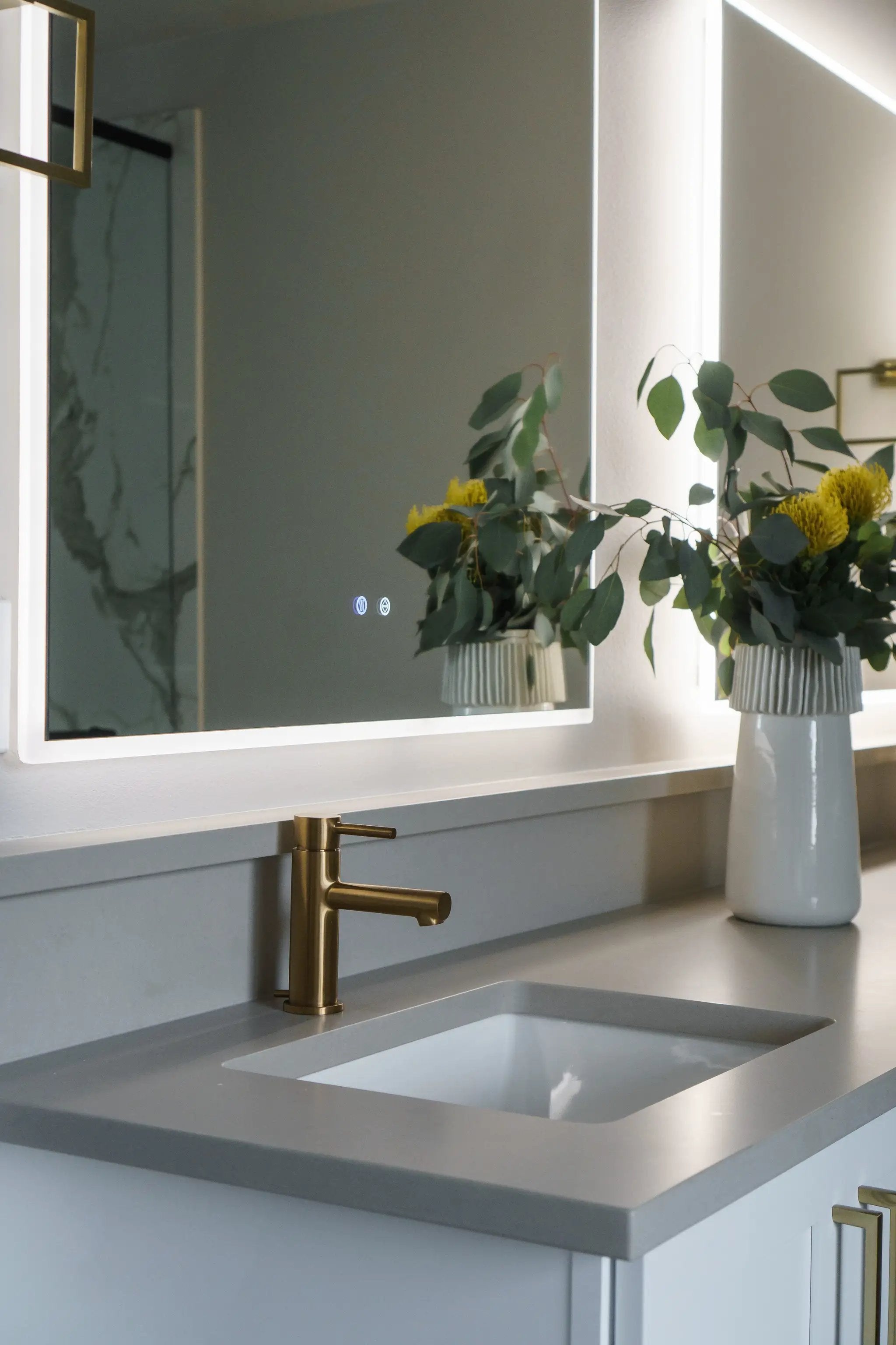 Zeek 36"x36" Backlit LED Square Bathroom Wall Mirror MA3636 by ZEEK