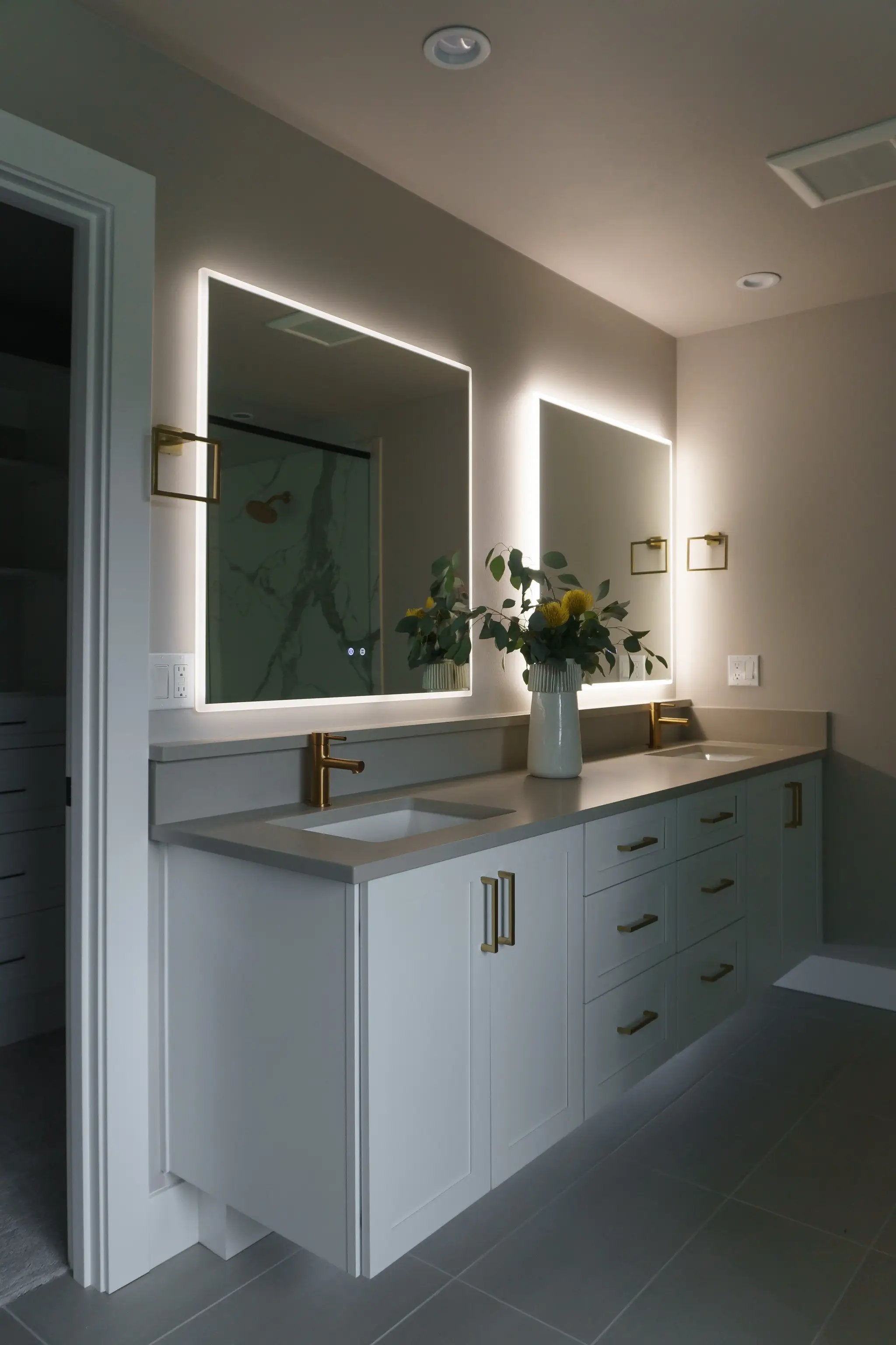 Zeek 36"x36" Backlit LED Square Bathroom Wall Mirror MA3636 by ZEEK