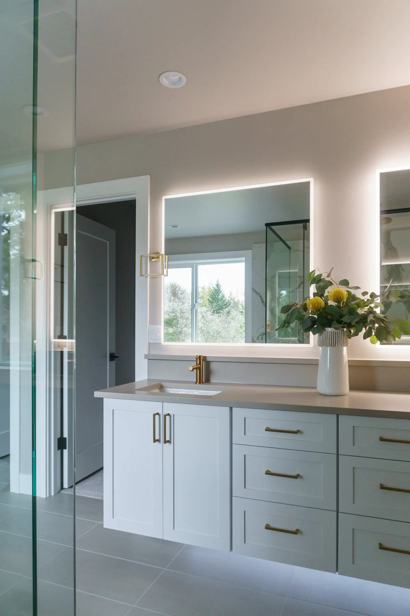 Zeek 36"x36" Backlit LED Square Bathroom Wall Mirror MA3636 by ZEEK
