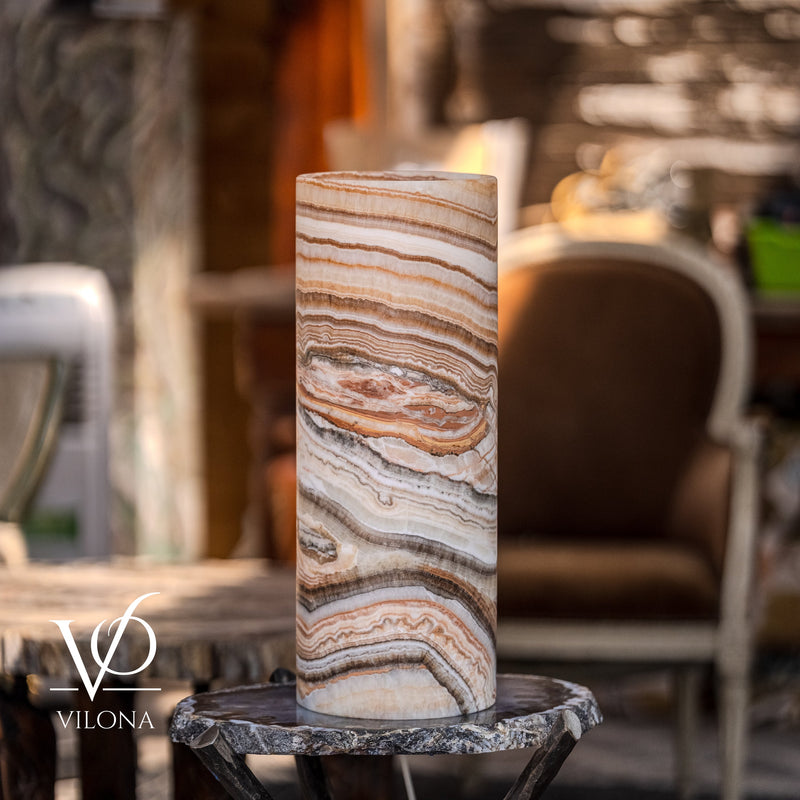 Sahara Onyx - 20" Tall, x 7.5" Diameter (Large Table Lamp #1), photo 8 of 10