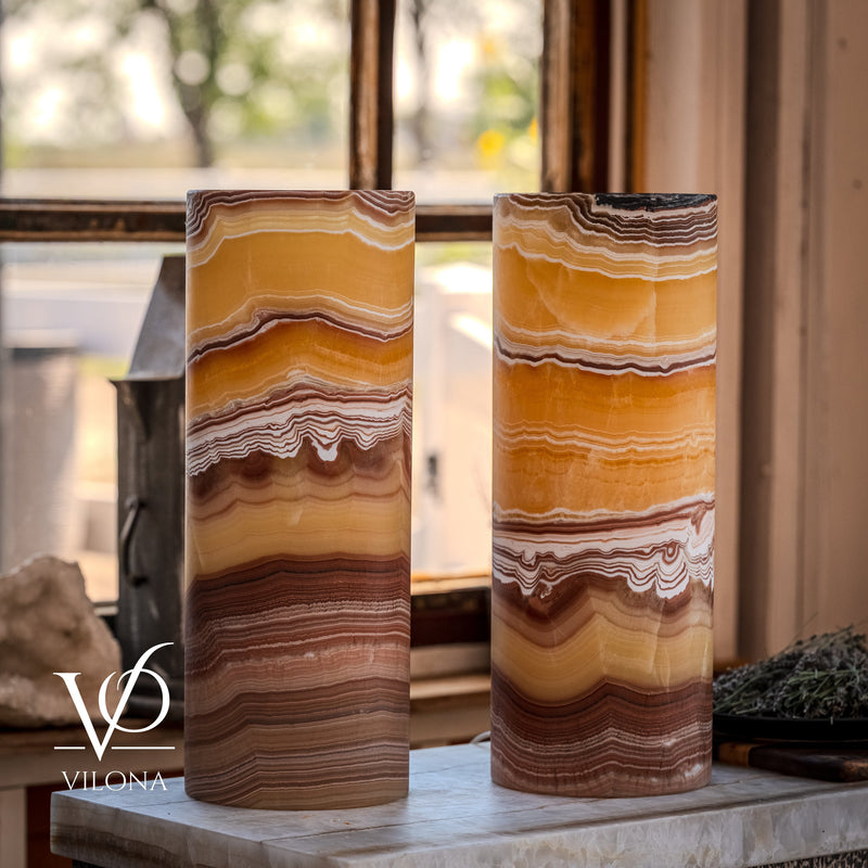 Miami Sunset Onyx Table Lamp Pair #1, photo 9 of 9