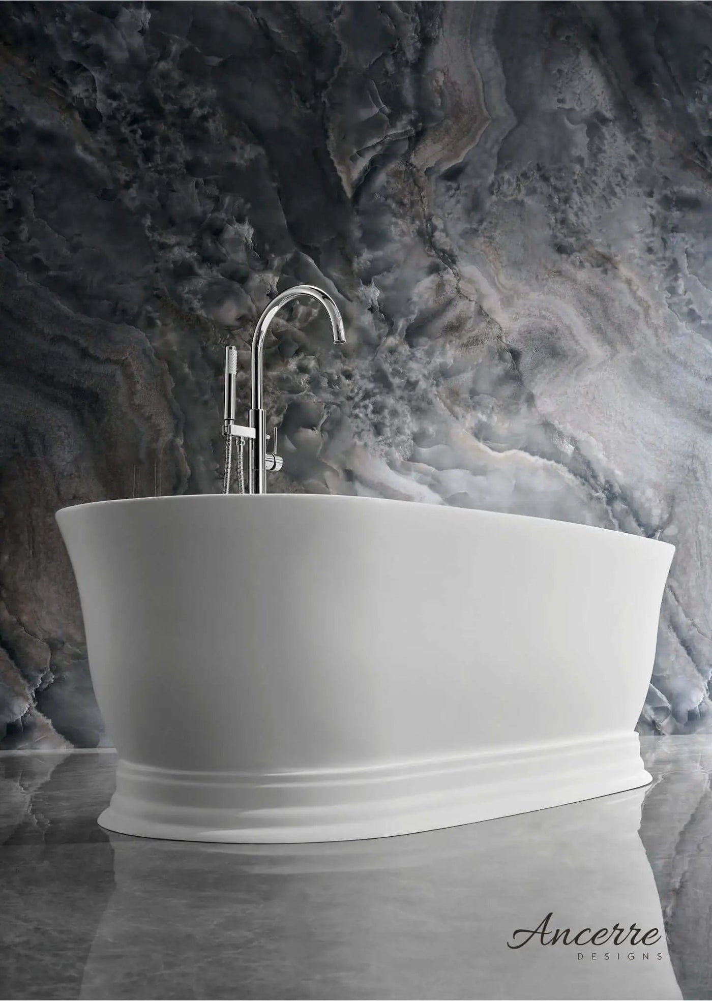 Heritage Freestanding Solid Surface Bathtub by Ancerre Designs