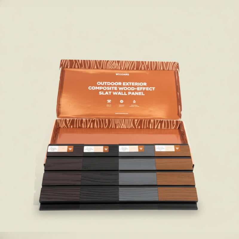 ARQ® Outdoor Exterior Composite Wood-Effect Slat Wall Panel Sample Box, photo 5 of 8