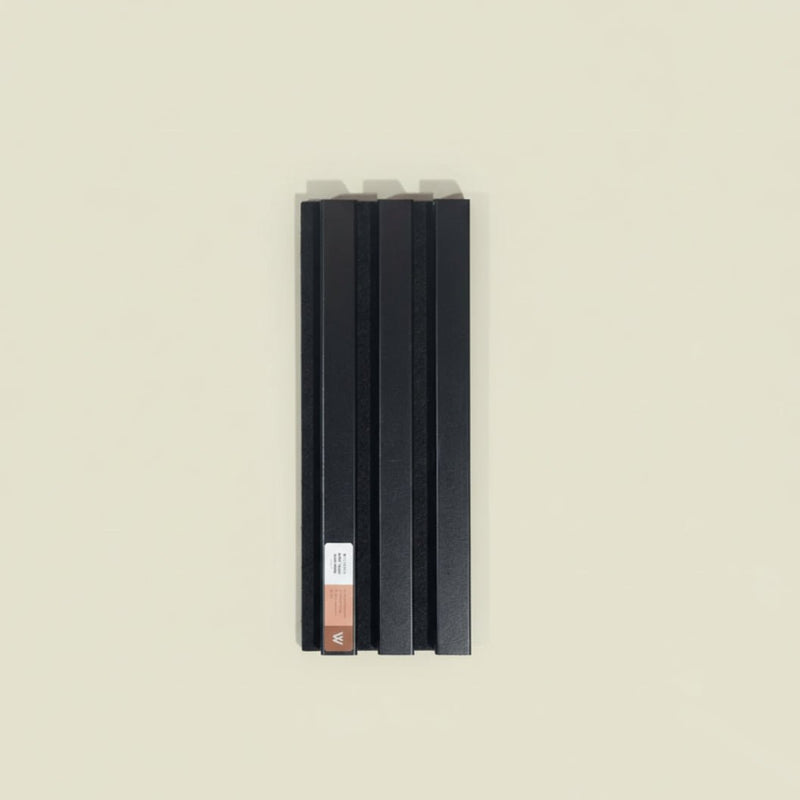 ARQ® Acoustic Wooden Wall Slat Panel / Single Matte Black Sample