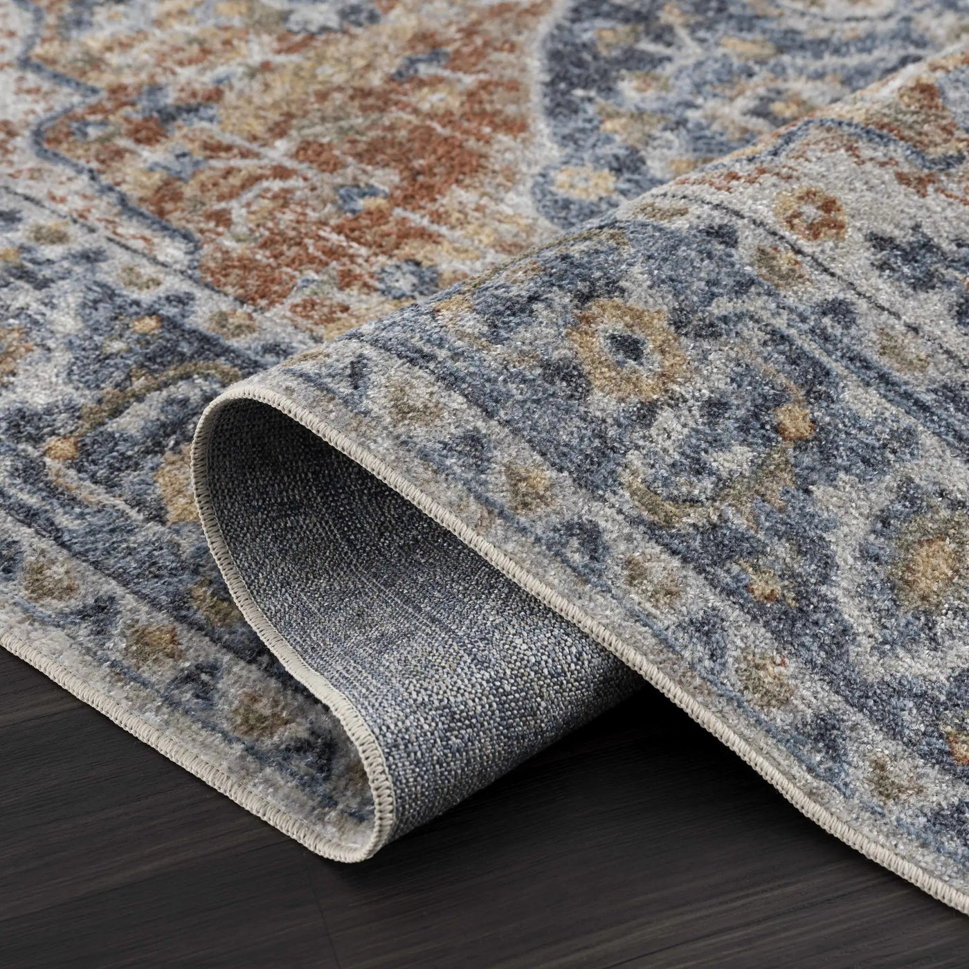 Rust Hiti Washable area rug - Clearance by Boutique Rugs