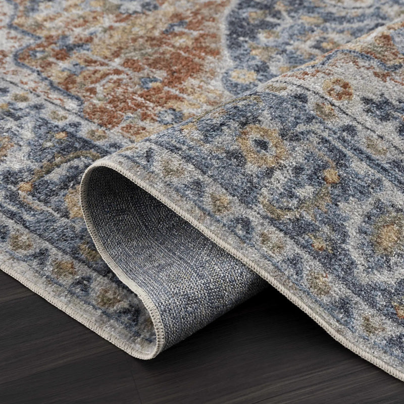 Rust Hiti Washable area rug - Clearance by Boutique Rugs