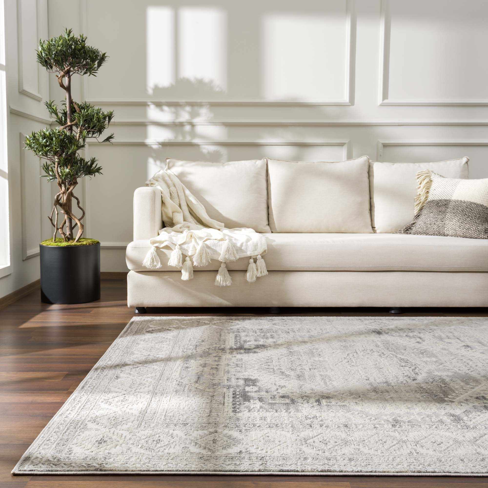 Brend Taupe Medallion Area Rug - Clearance by Boutique Rugs