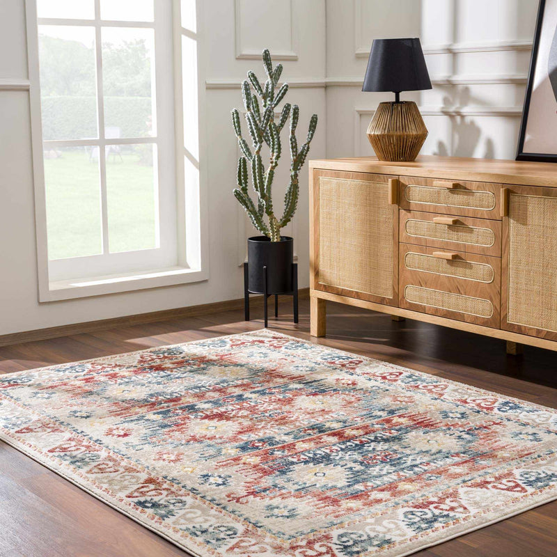 Bindi Blue & Rose Area Rug - Clearance by Boutique Rugs