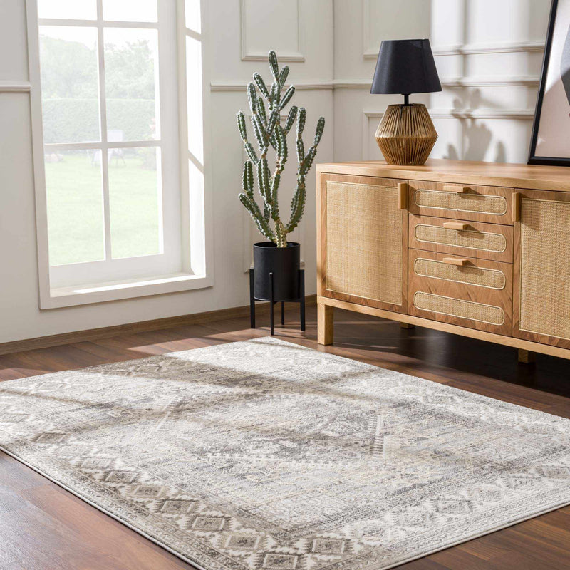 Brend Taupe Medallion Area Rug - Clearance by Boutique Rugs