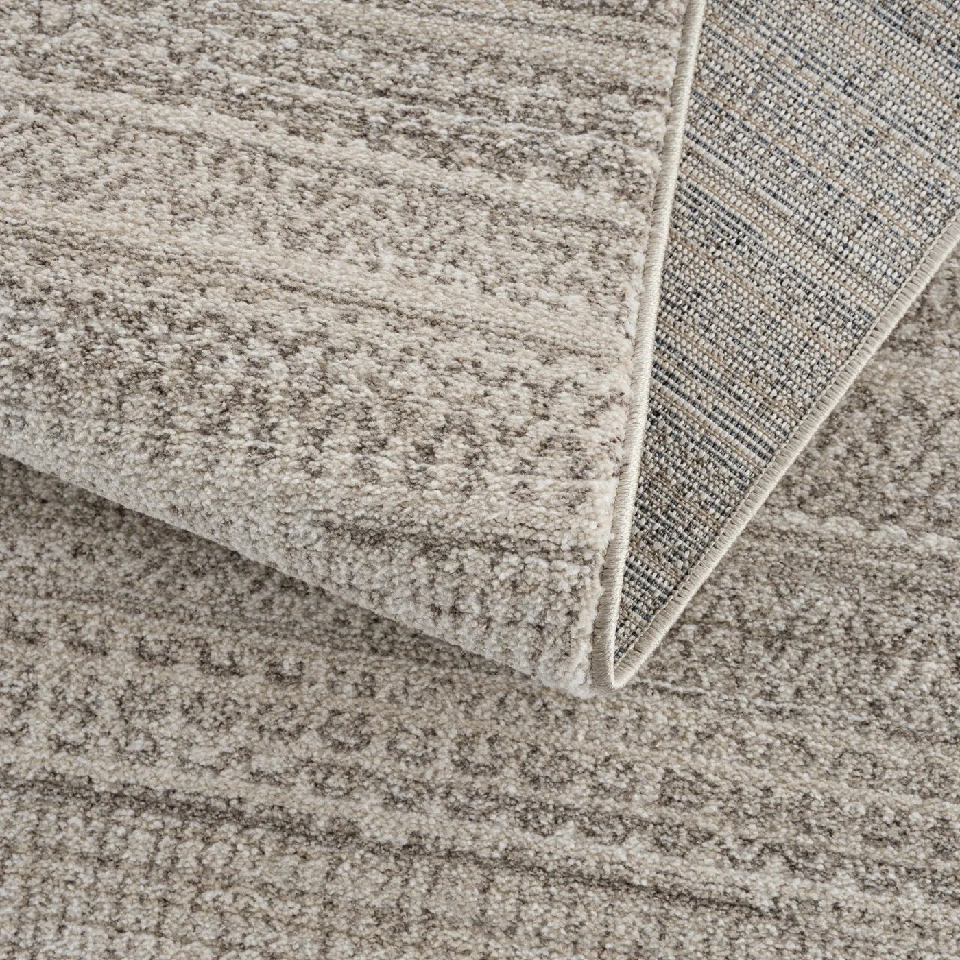 Nate Beige Tribal High Pile Carpet by Boutique Rugs