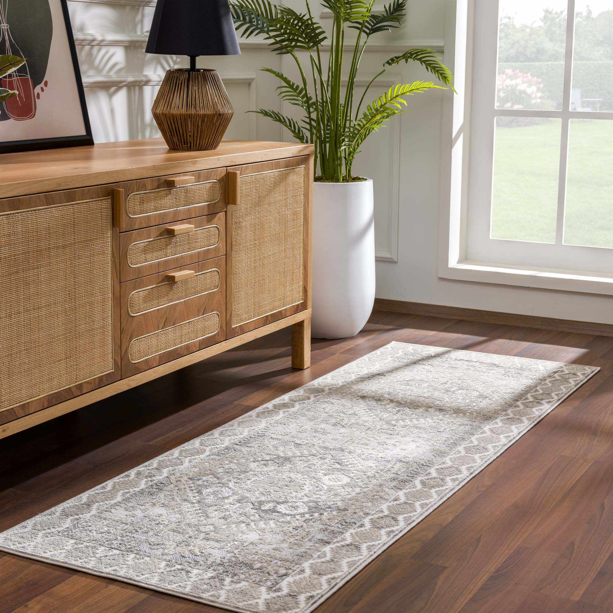 Brend Taupe Medallion Area Rug - Clearance by Boutique Rugs