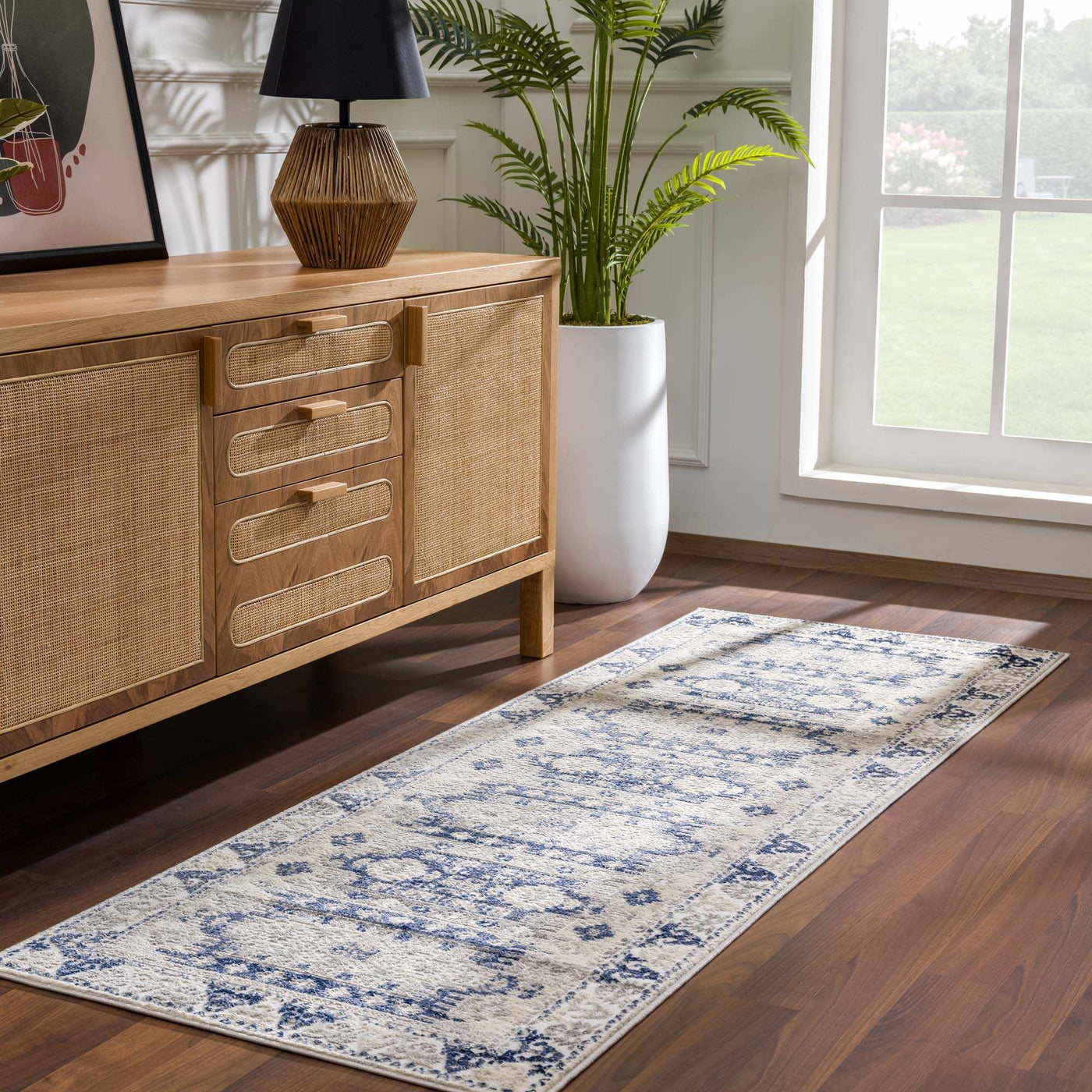 Bindi Navy Area Rug by Hauteloom