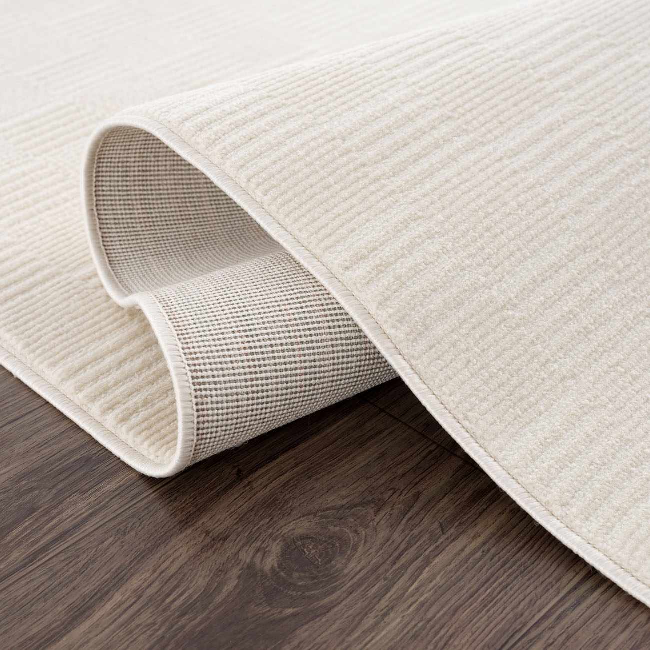 Kazuma Cream Checkered Washable Area Rug by Boutique Rugs