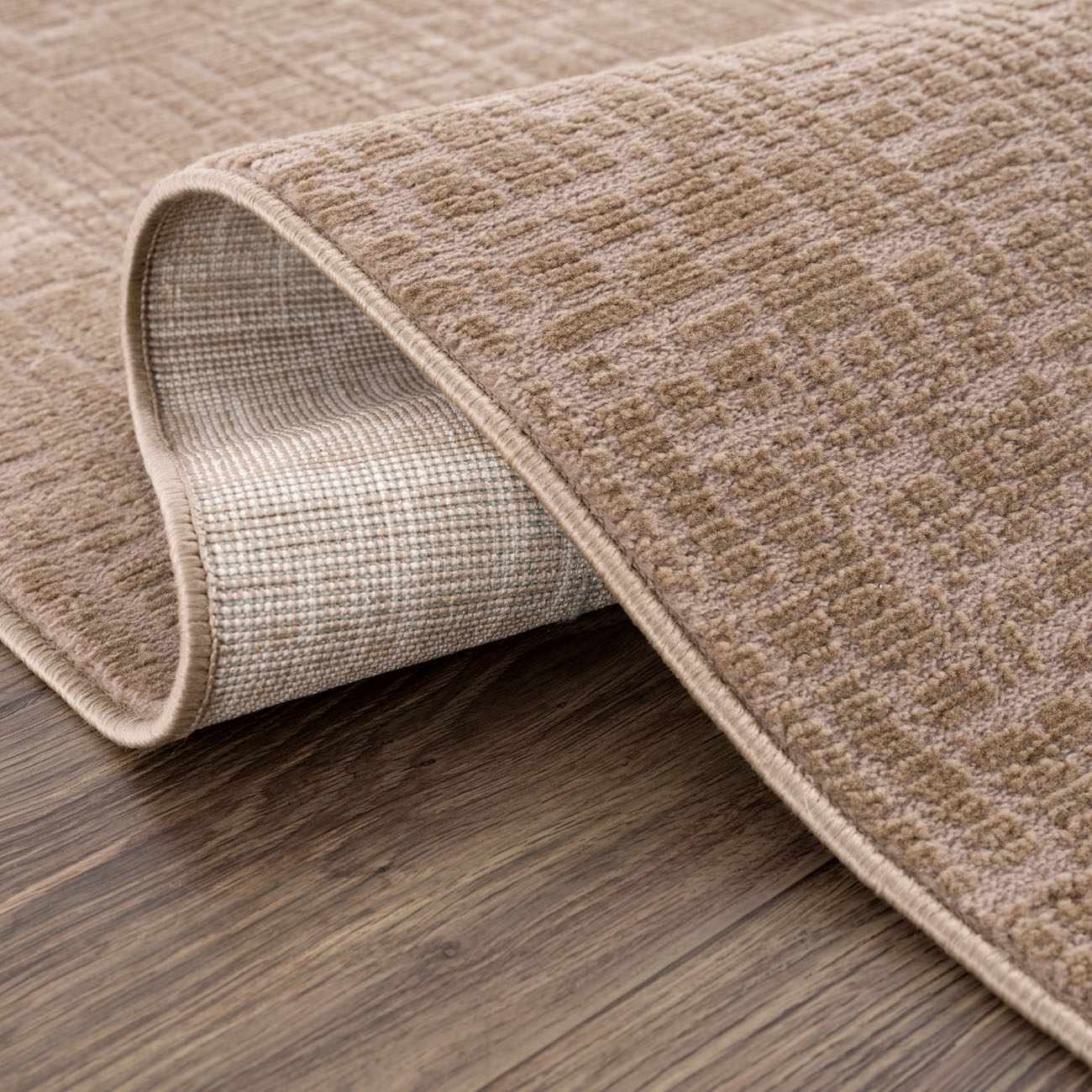Leanna Light Brown Washable Area Rug by Boutique Rugs