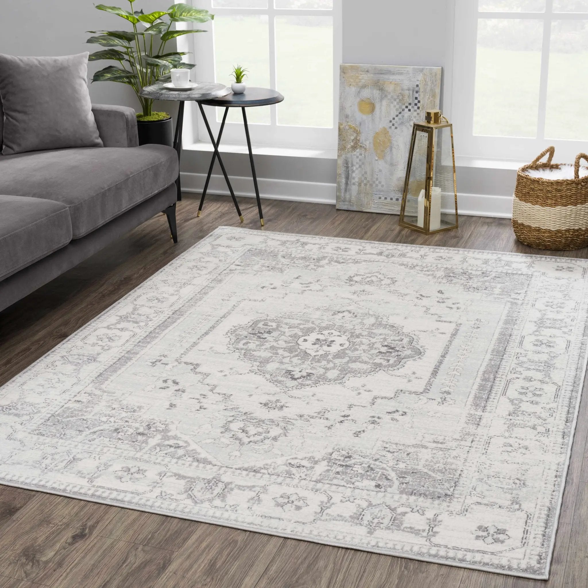 Tigried Ivory & Gray 2315 Area Rug - Clearance by Boutique Rugs
