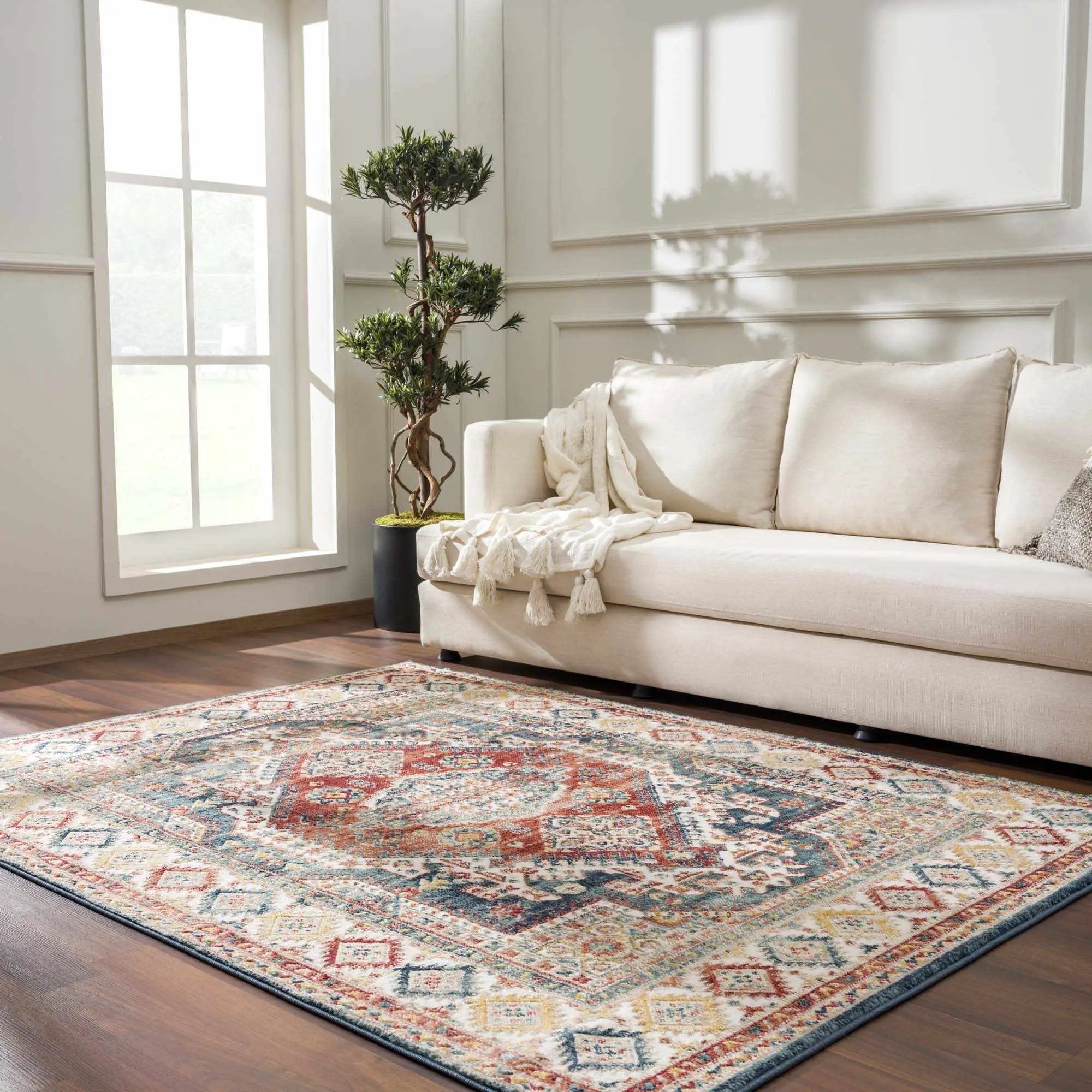 Brend Rust Medallion Area Rug by Hauteloom