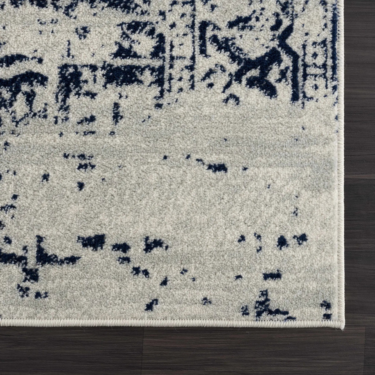 Rachel Navy Area Rug by Hauteloom